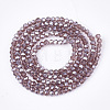 Electroplate Glass Beads Strands X-EGLA-T013-04F-2