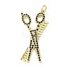 Brass Micro Pave Cubic Zirconia Pendants KK-H270-04G-1