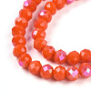 Electroplate Opaque Solid Color Glass Beads Strands LS-EGLA-A044-P6mm-L03-1-3