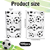 100Pcs Football Print Plastic Gift Bags with Die Cut Hole Handle ABAG-WH0045-101B-2