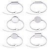 6Pcs 6 Styles 304 Stainless Steel Bangle Making STAS-ME0003-84-1