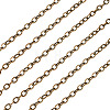 Brass Coated Iron Flat Cable Chains CH-TAC0007-02AB-3