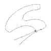 2Pcs 2 Colors 304 Stainless Steel Slider Necklace Makings AJEW-JB01261-2