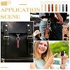 64Pcs 8 Colors PU Leather Keychains KEYC-PH0002-43G-5