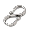 304 Stainless Steel S-Hook Clasps STAS-Z179-05P-2