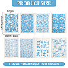 8 Sheets 8 Styles Paper Ceramic Decals DIY-BC0012-05A-2
