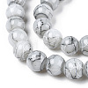 Drawbench Glass Round Beads GLAD-WH0001-01-10-3