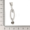 Brass Micro Pave Clear Cubic Zirconia Fold Over Clasps KK-H480-35P-3