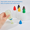 BENECREAT 6 Sets 6 Colors Plastic Empty Dropper Bottle for Liquid TOOL-BC0002-29-3