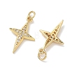 Easter Religion Brass Micro Pave Clear Cubic Zirconia Pendants KK-T085-18A-G-2