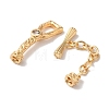 Brass Micro Pave Clear Cubic Zirconia Toggle Clasps KK-G503-03G-2