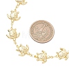 Ocean 304 Stainless Steel Turtle Link Chain Necklaces for Women NJEW-JN05928-3
