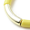 Acrylic Curved Tube Beaded Stretch Bracelet for Women BJEW-JB08439-09-5