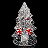 Transparent Acrylic Earring Display Stands with Paillette EDIS-WH0012-40B-1