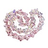 Baking Paint Electroplate Transparent Glass Beads Strands EGLA-Q136-03A-08-2