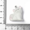 Flocky Opaque Resin Pendants RESI-G105-04H-3
