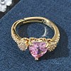 Brass Adjustable Finger Ring for Women CU-CBA7E55-05G-2