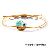 Waxed Cord with Glass Braided Bracelets for Women PS3674-4