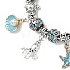 Ocean Theme European Beads Charm Bracelets BJEW-JB13949-3