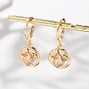 Brass Micro Pave Clear Cubic Zirconia Hoop Earrings for Women EJEW-G428-24G-03-2