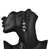 Tibetan Style Alloy Glass Earrings EJEW-JE06612-3