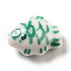 Handmade Printed Porcelain Beads PORC-F005-03F-2