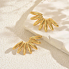  Stainless Steel Fan Stud Earrings RF2727-3