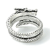 Dragon Alloy Wrap Open Cuff Rings RJEW-K275-19AS-3