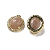 Natural Sunstone Faceted Oval Pendants G-I375-02G-06-2