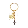 Maple Leaf & Cross Alloy Enamel Charm Keychains KEYC-JKC00985-01-1