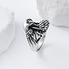 Vintage Punk 304 Stainless Steel Finger Rings YJ4863-1-2