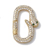 Rack Plating Brass Micro Pave Cubic Zirconia Spring Gate Rings Clasps KK-NH0002-18G-01-1