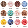 420Pcs 12 Colors 2-Hole Baking Paint Glass Seed Beads SEED-FH0001-03-2