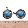 Synthetic Turquoise Pendants G-Q158-03A-R14-3