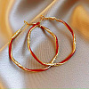 Alloy Enamel Hoop Earrings FS-WG76269-01-2