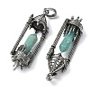 Natural Amazonite Faceted Pointed Bullet Shaped Big Pendants G-P613-01AS-02-2