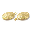 Rack Plating Brass Locket Pendants KK-G452-02G-3