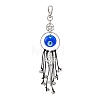 Key Alloy & Glass Evil Eye Pendants Decoraiton HJEW-JM01283-01-1