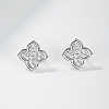 925 Sterling Silver Pave Moissanite Stud Earrings for Women NZ9775-4