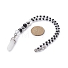 Glass & Synthetic Black Stone Beaded Pendant Decorations HJEW-JM01290-2