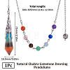 1Pc Natural Chakra Gemstone Dowsing Pendulums AJEW-SC0002-31P-2