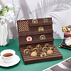 2Pcs 2 Styles Wood Commemorative Coin Storage Slotted Display Stands AJEW-WH0796-59-3