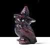 Natural Garnet Carved Owl Figurines PW-WG0199F-13-1