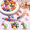 100Pcs UV Plating Opaque Acrylic Beads MACR-CJ0002-48-3