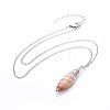 Sea Shell Pendants Necklaces NJEW-JN02366-M-2