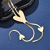 304 Stainless Steel Heart Y Necklaces NJEW-R026-30G-1