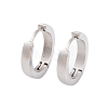 Tarnish Resistant Frosted 304 Stainless Steel Huggie Hoop Earrings for Women EJEW-C096-31A-P-1