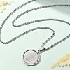 304 Stainless Steel Pendant Necklaces NJEW-Z058-01P-1