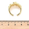 Brass Micro Pave Cubic Zirconia Cuff Open Rings RJEW-C158-02G-5
