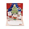 Square 3D Pop Up Paper Greeting Card AJEW-P123-A04-1